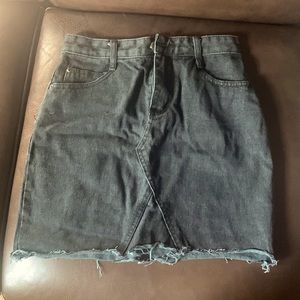Black jean skirt